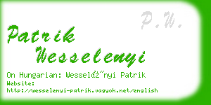 patrik wesselenyi business card